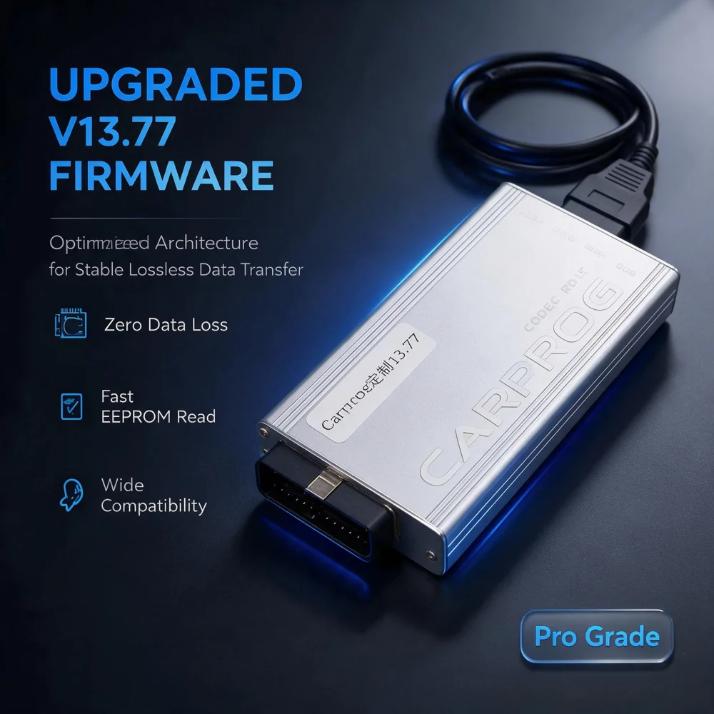 Latest Online Carprog V13.77 SERG2000CAR000UA Full Adapter Free Keygen With Box/Bag For Airbag/Radio/IMMO OBD2 ECU Reset Repair