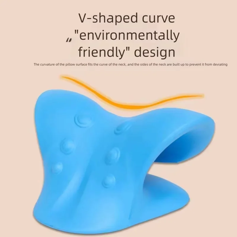 Neck and Shoulder Relaxer Cervical Traction Device for Muscle Tension Relief Chiropractic Pillow Repair Neck Relaxatio