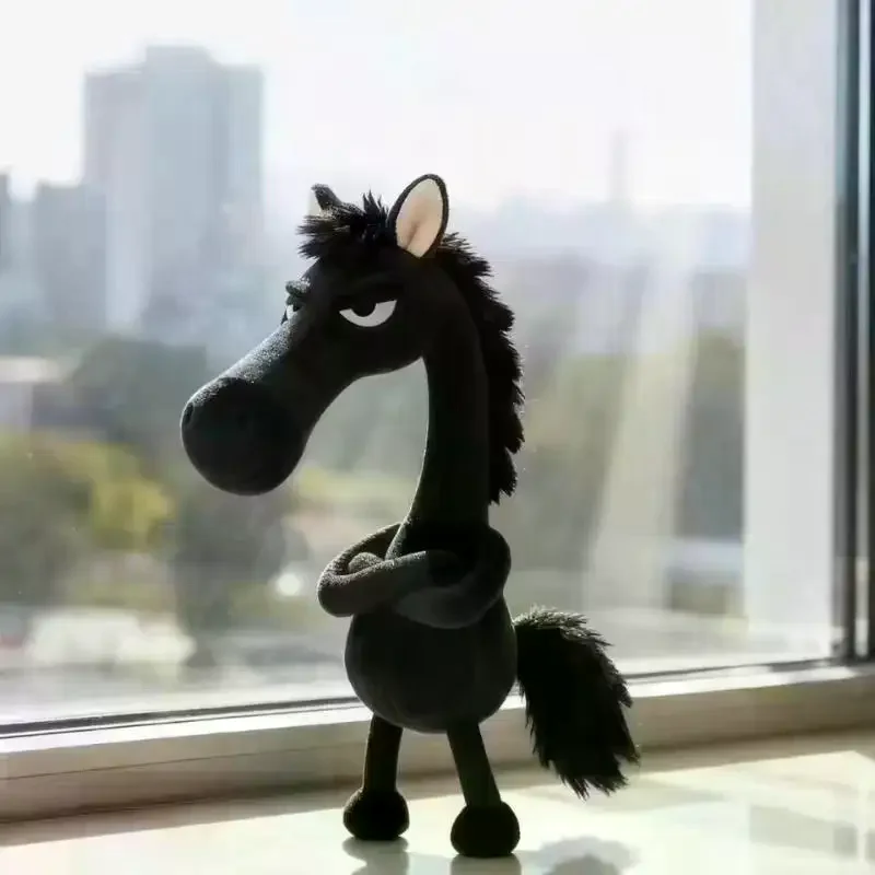 Muñeco de peluche, mascota de Año Nuevo del caballo, juguete de Pony de peluche, mochila, accesorios colgantes, llavero de caballo de dibujos animados, novedad de 2026