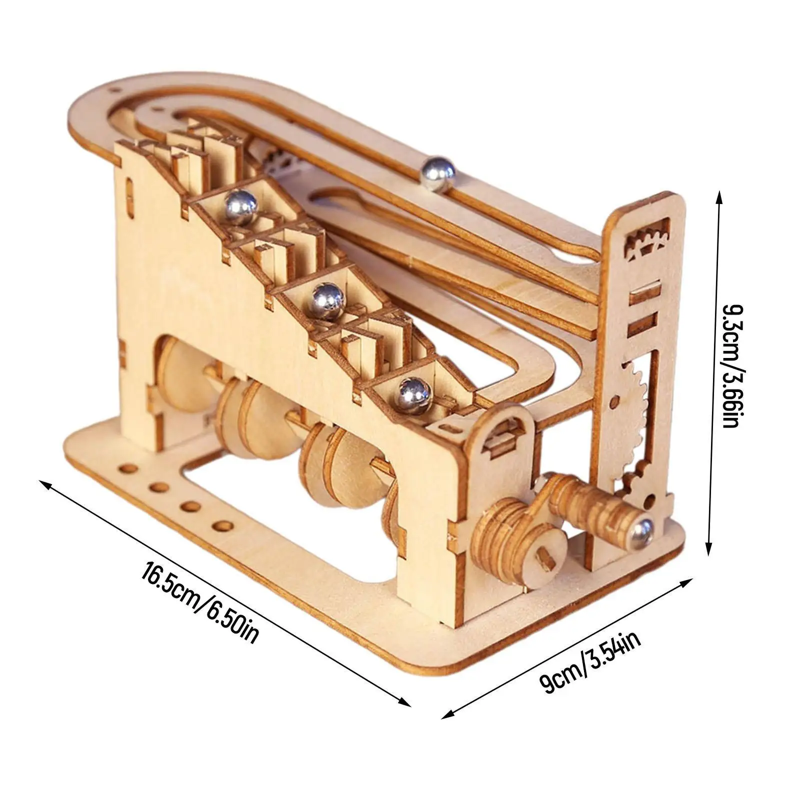 DIY Marble Run Craft ของเล่นปริศนาไม้ 3 มิติ DIY Roller Coaster