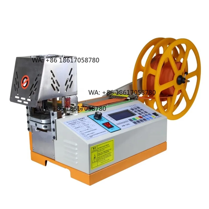 Automatic Hot Knife Slant Angle Tape Cutting Machine New Condition Leather Strap Belt Ribbon Cutter Motor Core Components 1-70mm