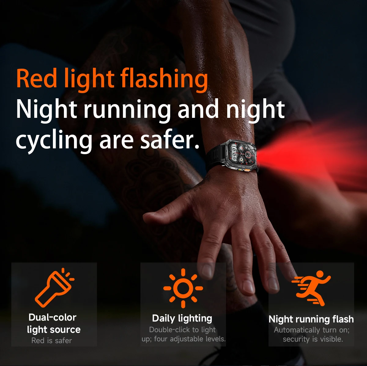 Lige Militärische Herren Smartwatch Mit Gesundheitsmonitor_voghion.com