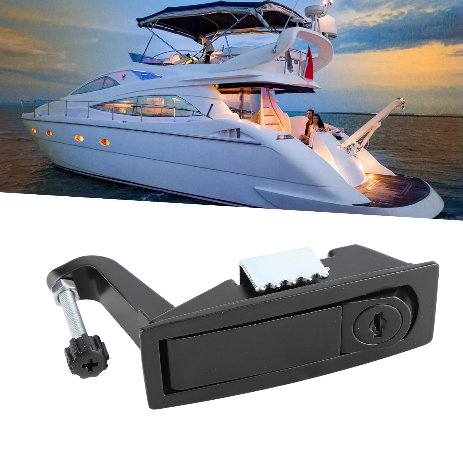 Cabinet Lock Zinc Alloy Compression  Adjustable Lever with Locking Trigger Lock for RV Marine Boat Cabinet Toolbox
