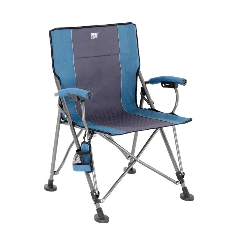 

Premium Camping Chair with Cup Holder Sit and Recline Portable Chair for Fishing Leisure Outdoor Concerts Parties Folding Chair