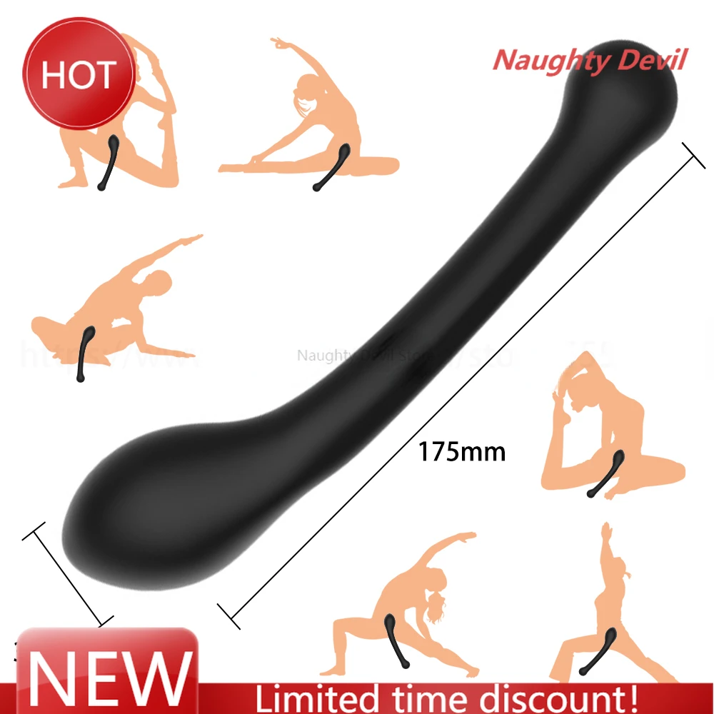 

Soft Silicone Anal Beads Balls Handheld Butt Plug Sex Toy Prostate Massage Female Vagina Masturbator Dual Head Stimulation Anus