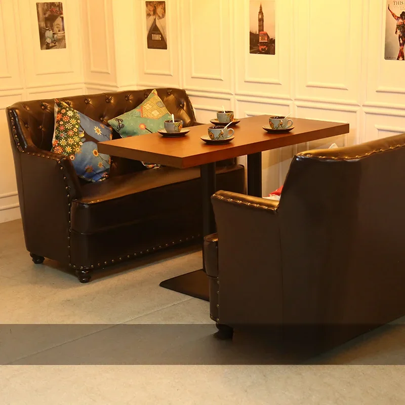 

'Wholesale Cafe Tables and Chairs Furniture Cafe Sofa Set Restaurant Furniture Booth Sofa