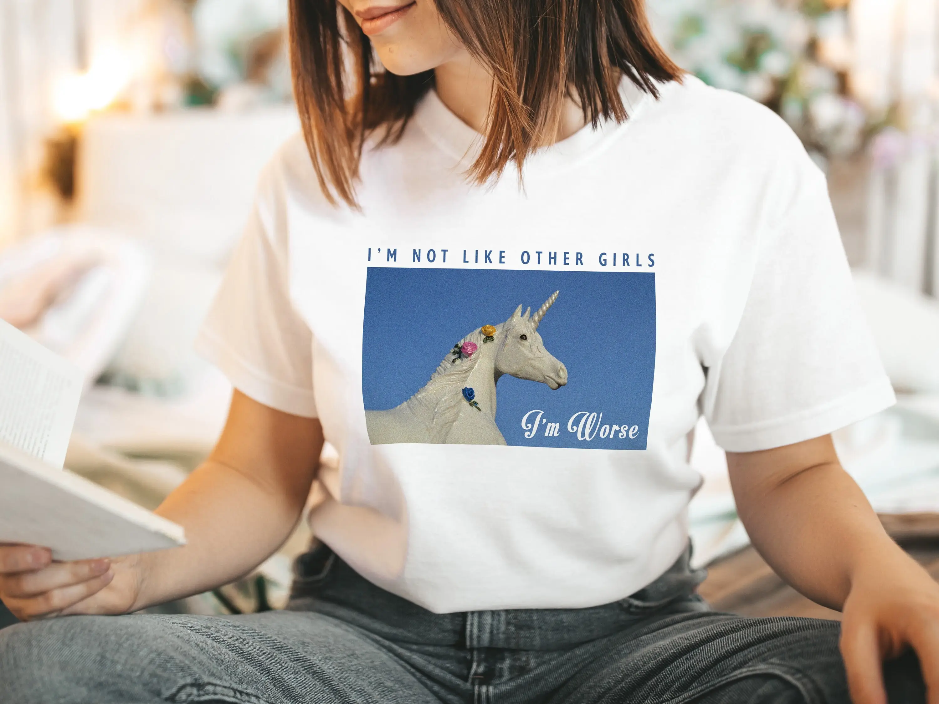 I'M Not Like Other Girls Worse T Shirt Pick Me Girl Meme For Bestie Best Friend Funny Unicorn Silly Dumb