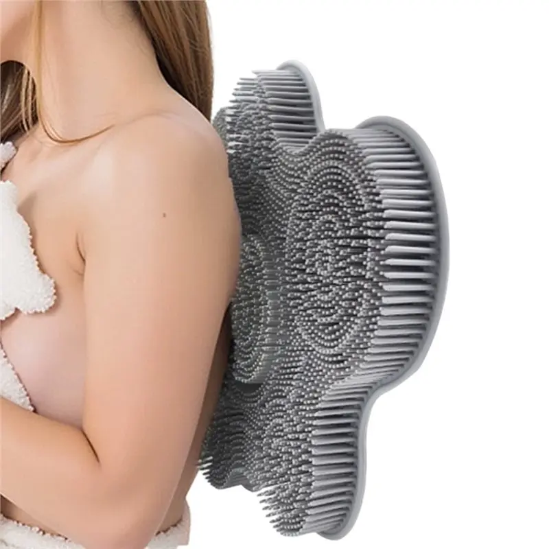 

GYTB-Massage Bath Wash Foot Pad Body Shower Foot Scrubber Silicone Wall Mounted Rub Back Brush Non-Slip With Suction Cup