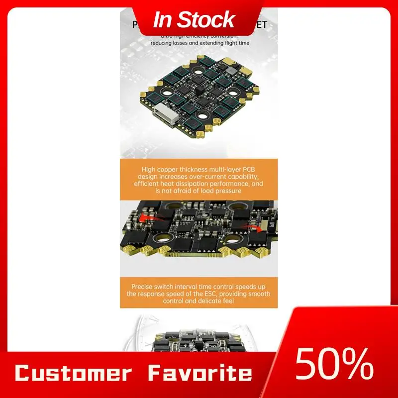 AT03 Top E70 G1 4-in-1 ESC 2-8S 70A Blheli 32-Bit 128K UAV ESC per FPV Racing Supporta l'aggiornamento in tempo reale dei dati della velocità del motore Du
