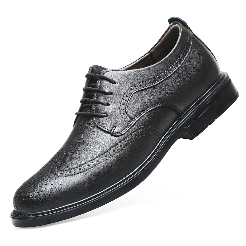 

Handcrafted Mens Oxford Shoes Genuine Calfskin Leather Brogue Dress Shoes Classic Business Formal Shoes Man