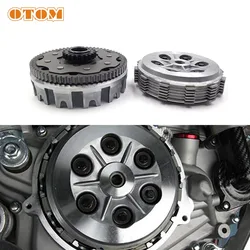 OTOM Complete Clutch Assembly Set Include Clutch Gear Center Hub Housing Steel Plate Clutch Plates For ZONGSHEN NC250 Parts KAYO