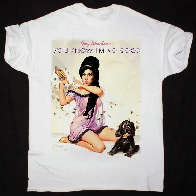 

Rare Amy Winehouse You Know I'm No Good White All Size Shirt KH1724 long or short sleeves graphic t shirts t shirts for men