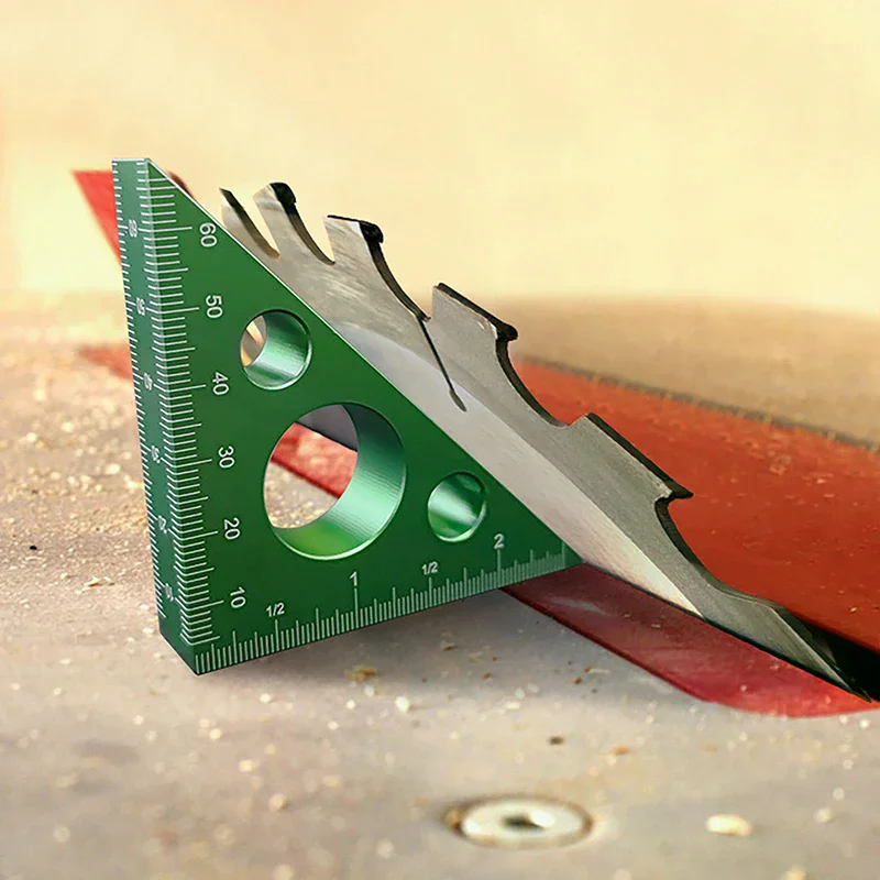 Угловая маркировочная линейка из алюминиевого сплава, 45/90 градусов, деревообрабатывающая резьба, квадратная прецизионная угловая линейка, деревообрабатывающие инструменты