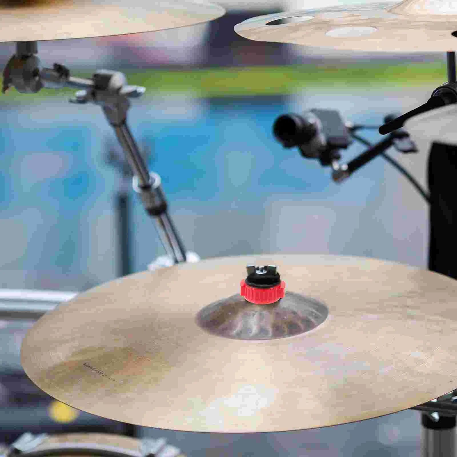 5 Pcs Cymbal Quick Release Cap Drum Nuts Installation Replacement Parts Bracket Component Red Fixing