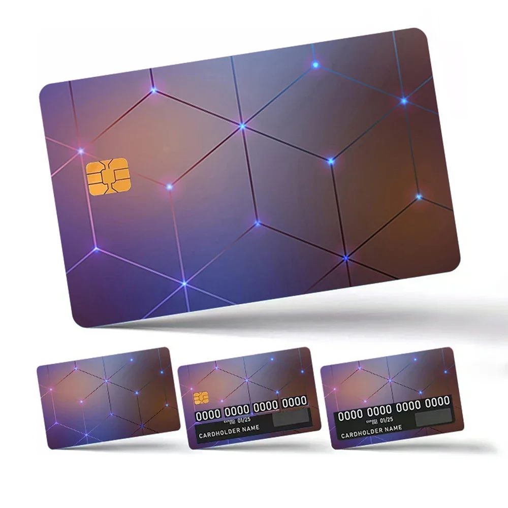 4Pcs/Set Creativity Credit Card Skin Stickers Personalized Bank Card Non Slip Vinyl Sticker