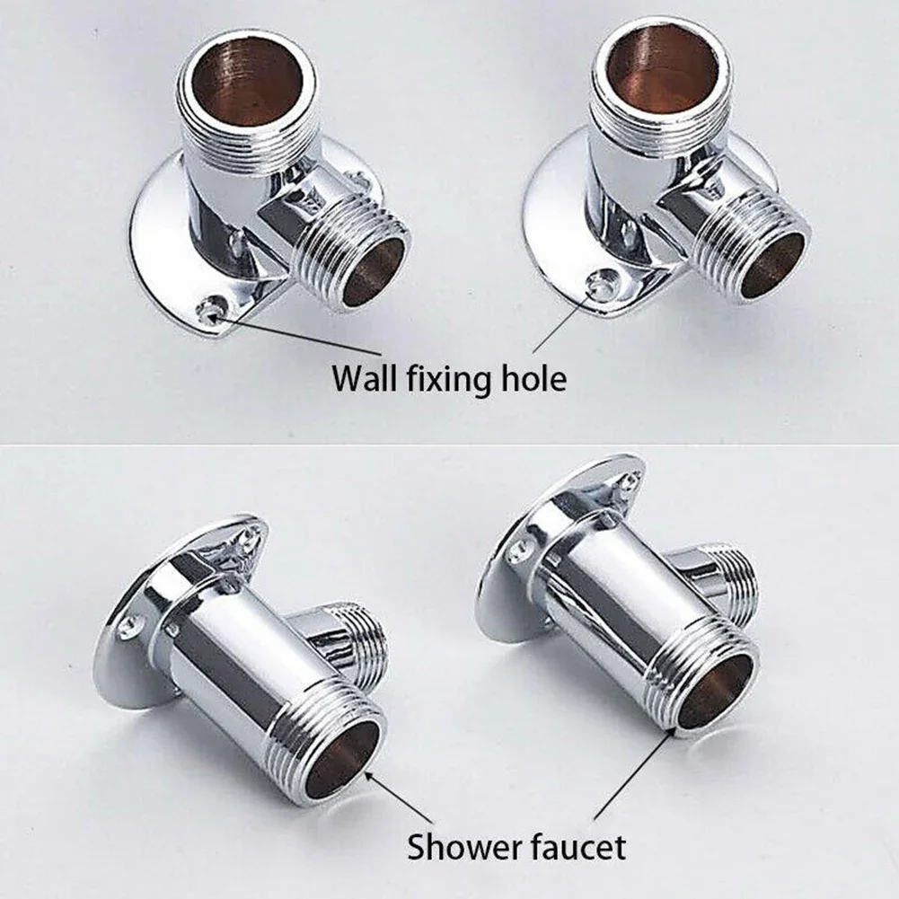 1pcs Stainless Steel Shower Arm Wall Mounted Shower Head Mount Base Extension Arm Joint Shower Nozzle Bathroom Part