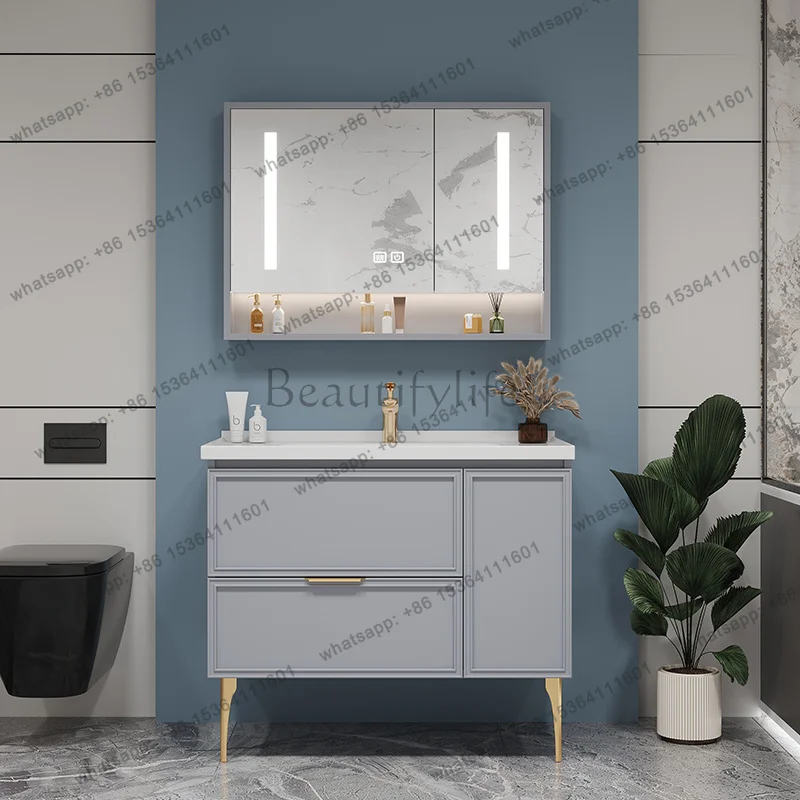 Mirror Modern Bathroom Cabinet Sink Accessories Space Saver Luxury Cupboard Display