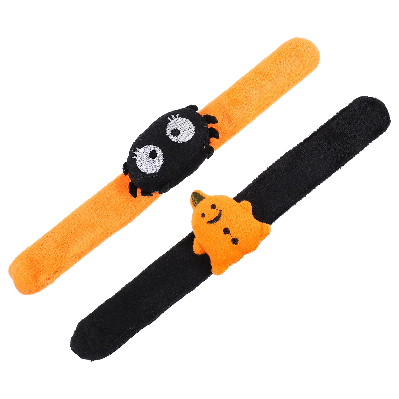 2 Pcs Funny Papa Circle Child Kids Bracelets Halloween 245X5CM Tape Plush Fabrics Slap Wristband Party Decor