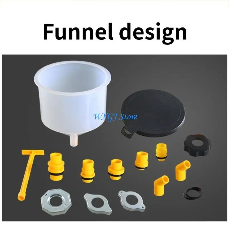 

37JE Durable Plastic Pouring Set for Car Fluids 15pcs Spill Proof Coolant Filling Kits Universal Car Accessories Durable