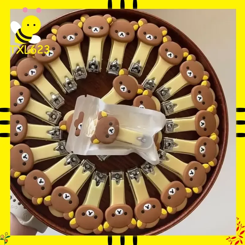 

Rilakkuma Nail Clippr Cartoon Kawaii Nail Clipper Student Dormitory Daily Use Girls Teenagers Portable Nail Trimmer Care Tool