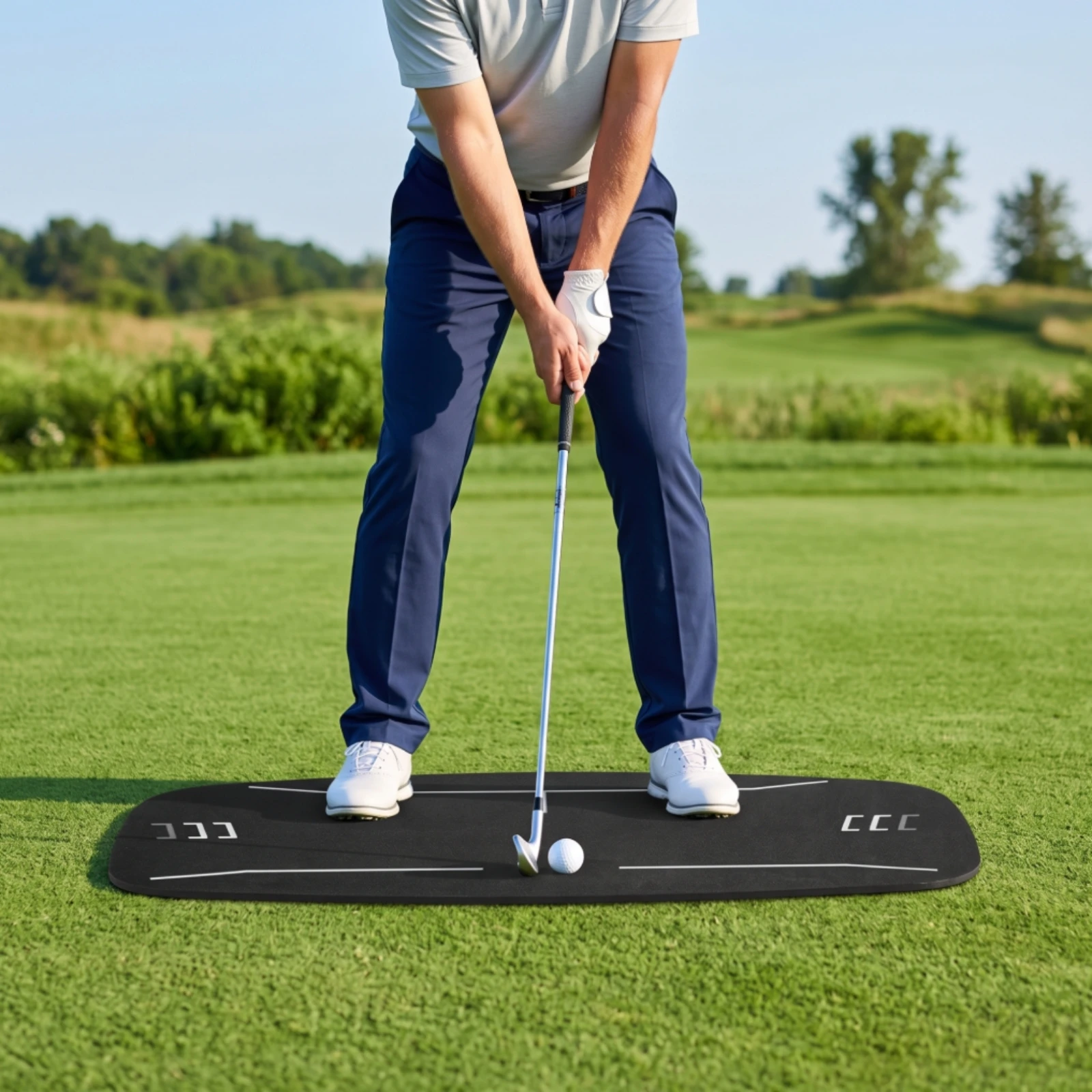 Golf Swing Training Board Instant Feedback Golf Alignment Board Textured Indoor for Golfers, Home Practice, Driving Range - view 3