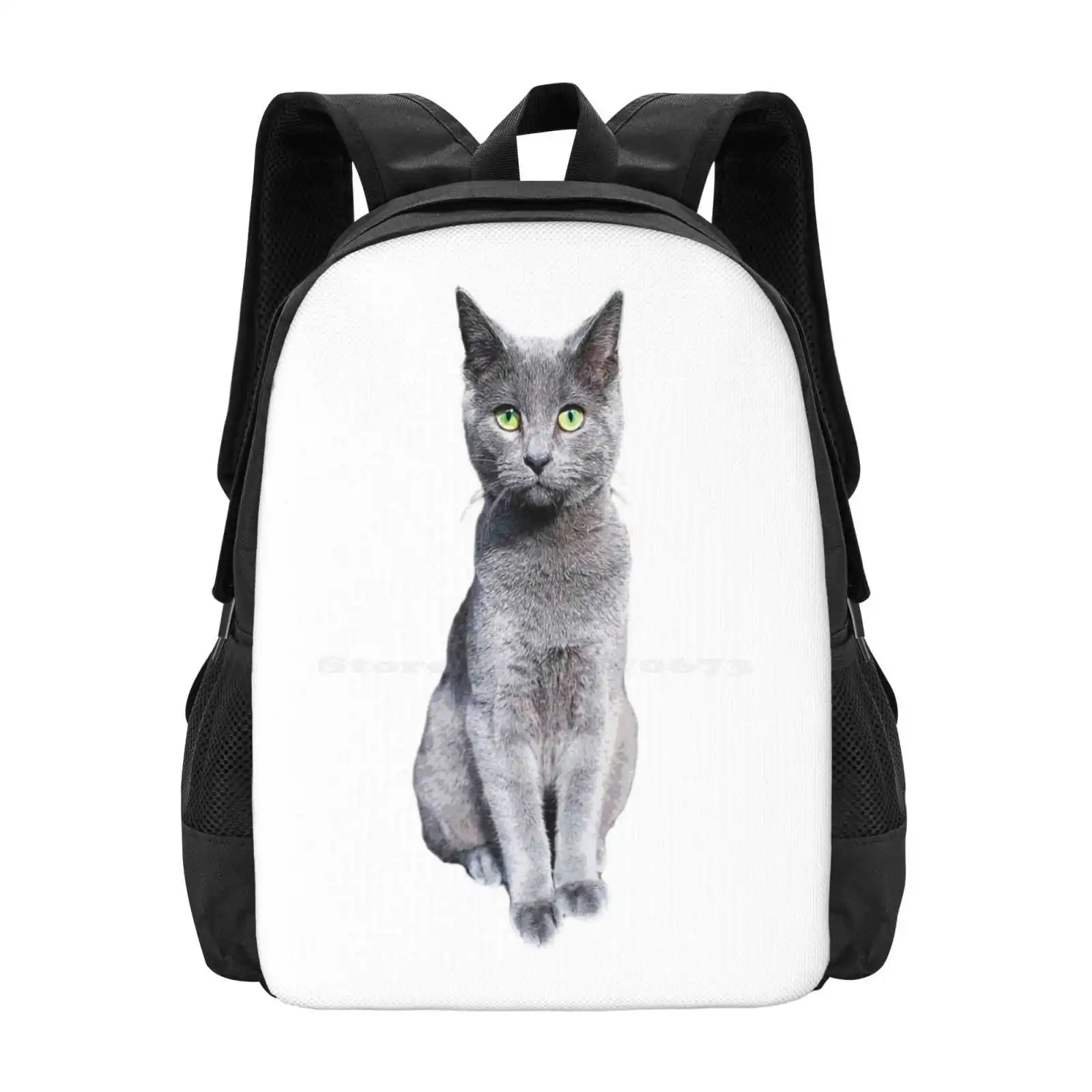 Russian Blue Cat Kitten Pattern Design Laptop Travel School Bags Russian Blue Kitten Russian Blues Russian Blue Mom Russian