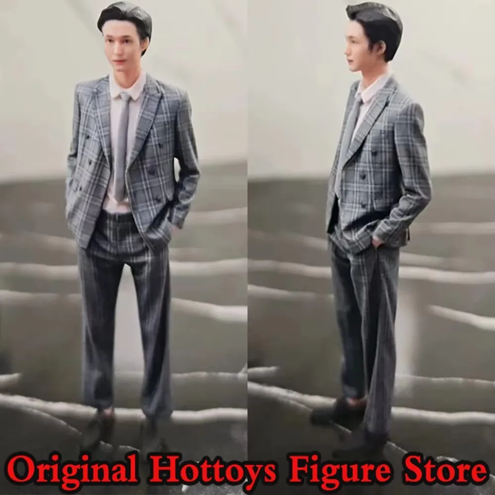 

1/18 Scale Male Soldier Striped Suit Handsome Guy Mini Realistic Sculpture Full Set About 9cm Action Figure Model Doll Gifts