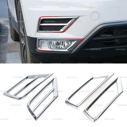 Car Front Bumper Grille Fog Light Cover Trim Fog Lamp Chrome Styling Decoration For Volkswagen VW Tiguan 2017 2018 2019