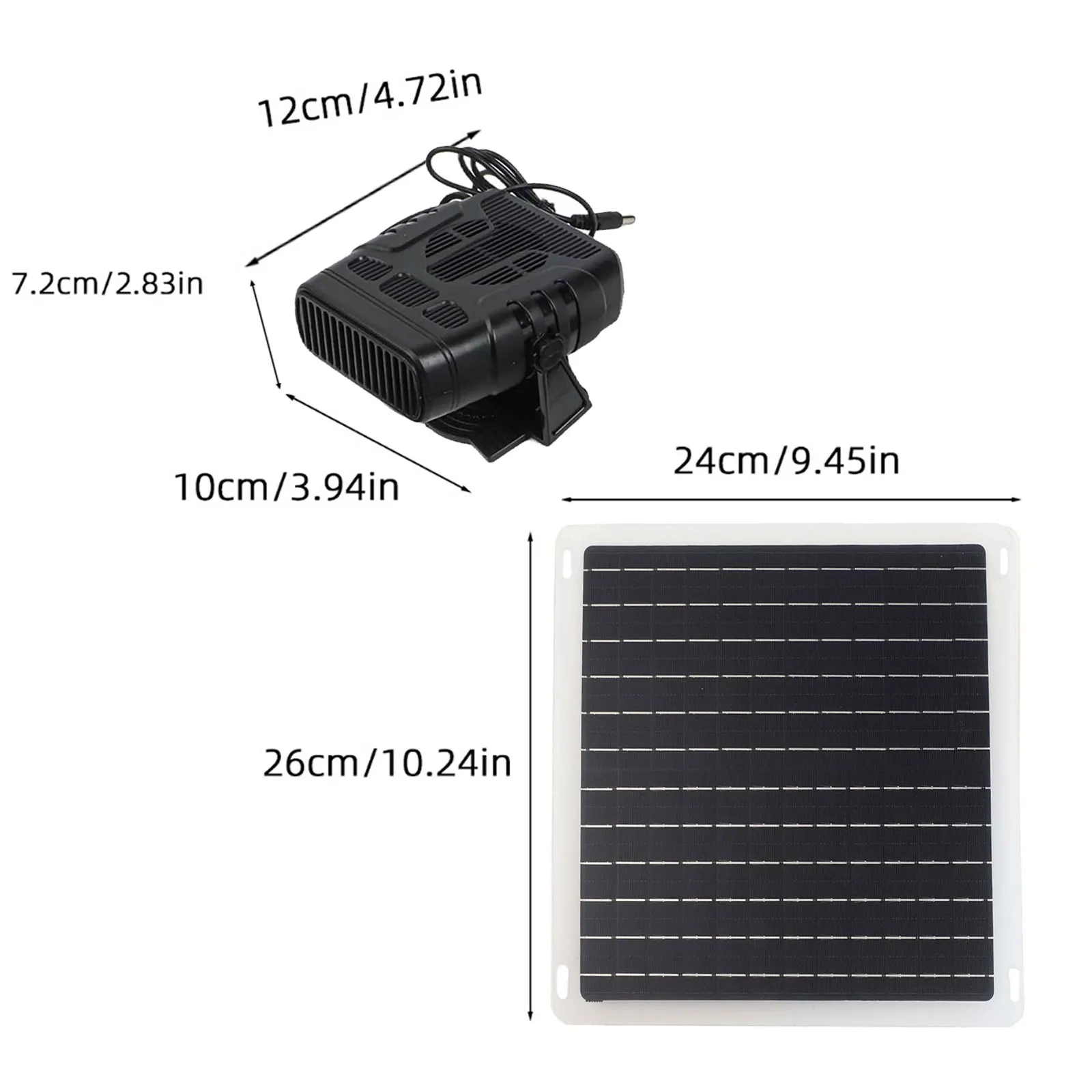 for Car Winter Warming for Solar Pet Heater Battery Case Kit Solar Heater Black Overheat Protection Compact And Portable