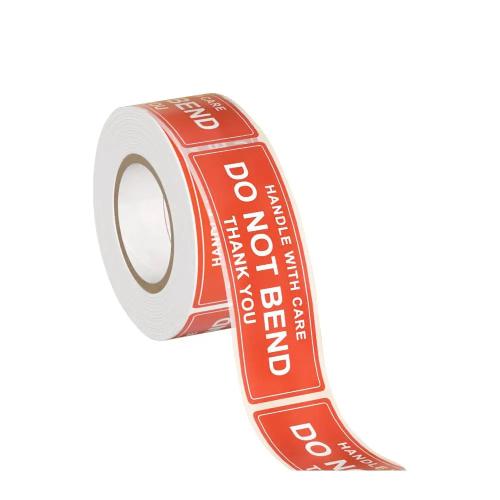 Do Not Bend Stickers Warning Stickers for Shipping Fragile Handle with Care Strong Adhesive Fragile Labels Packing 250PCS/Roll