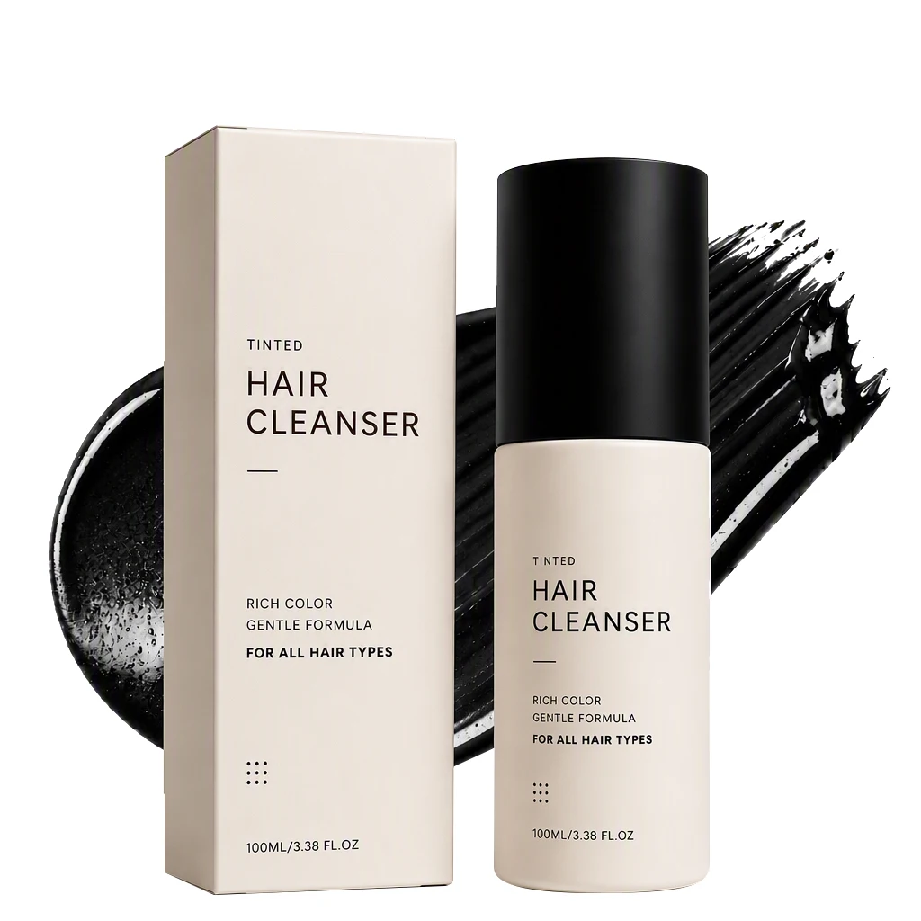 Herbal Multi Color Hair Dyeing Shampoo Semi-Permanent Natural Look Gray White Cover Repair Damaged Roots Coloring Black Shampoo