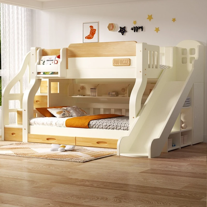 

Upper and lower beds Solid wood children's beds High and low Adult bunk Mother and child Upper and lower