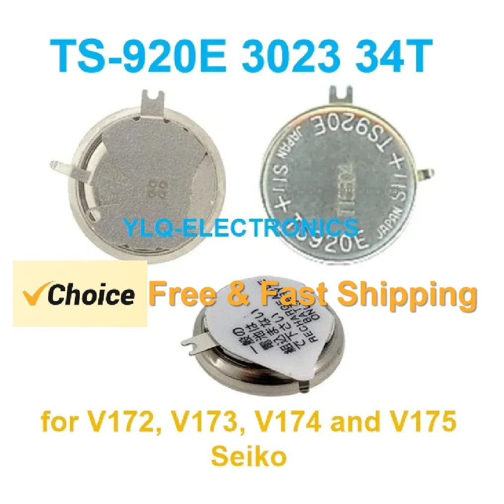 1PCS 3023.34T TS920E 3023-34T TS920 3023 34T TS920 Seiko Watch Kinetic Energy Rechargeable Battery for V172, V173, V174 and V175