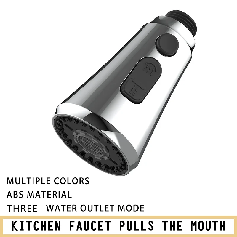 

Brushed Gold Water Saving Kitchen Faucet with Pull out Nozzle Universal G1/2 Connection for Bathroom Basin Sink Three-Way Filter