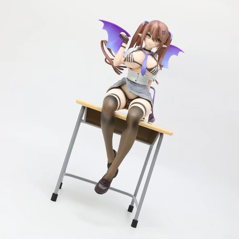 23 CM Nativo Rosa Gatto Diavolo ragazza Lumiru Con Scrivania Ragazza Anime Figura Action PVC Modello Collezione Statua Giocattoli Per Adulti Bambola