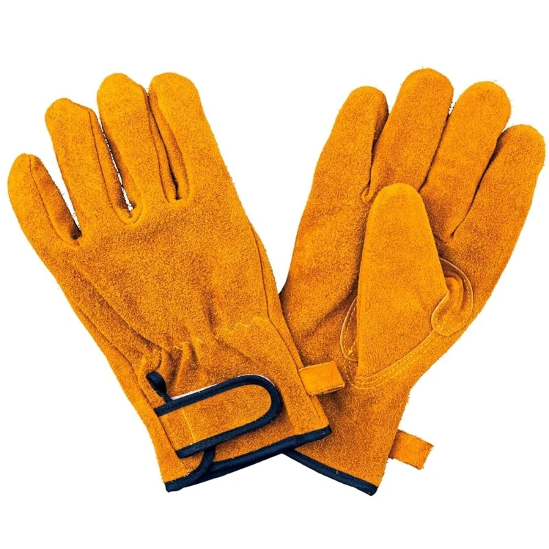 

Мужские кожаные рабочие перчатки 932 ℉ Термостойкие кузневые сварочные перчатки с изолированной подкладкой для барбекю, плиты для барбекю, строительного ранчо