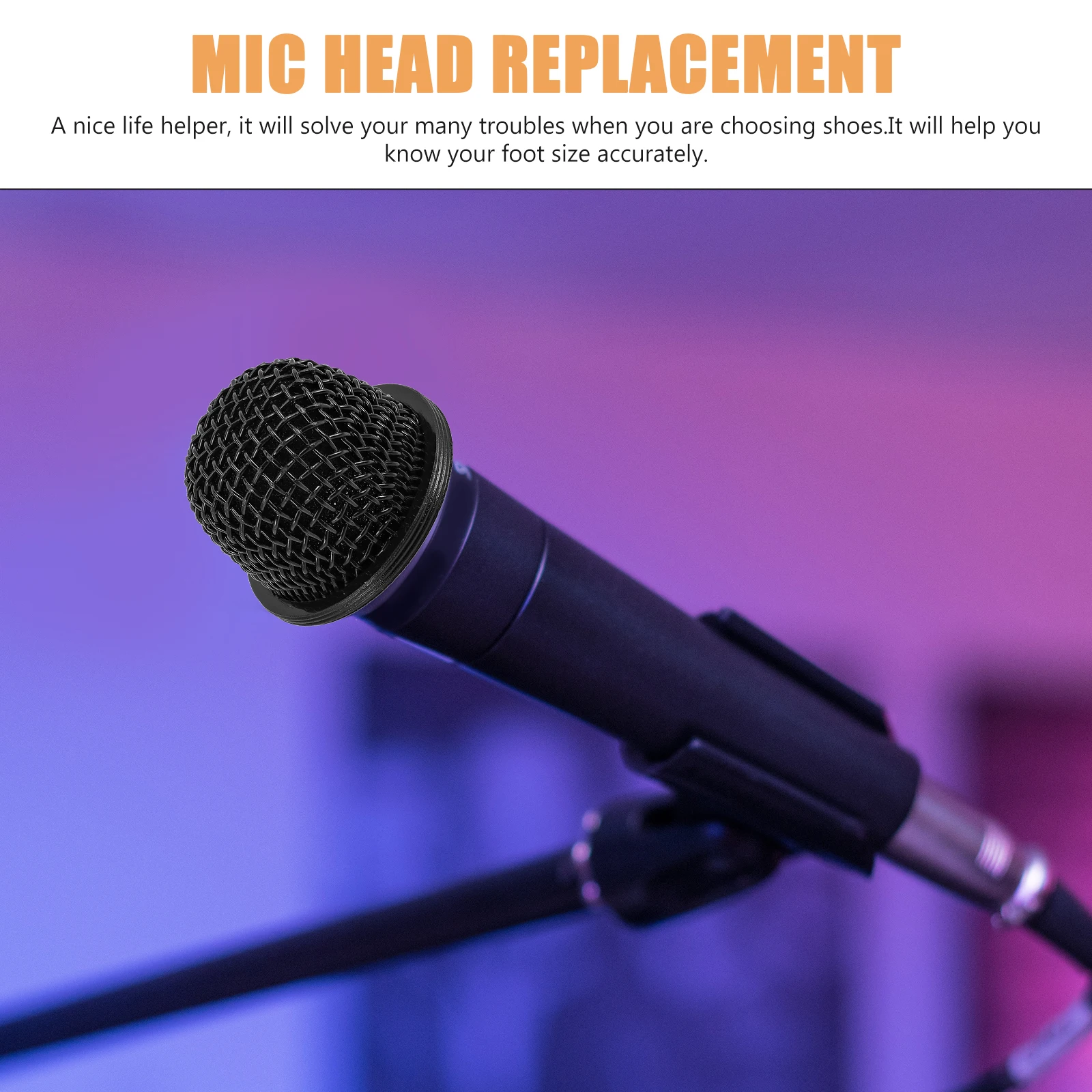 

Microphone Grille Metal Head Replacement Cover M9 Black 37mm Diameter 30mm Height Mic Accessories Wear Resistant Wind Noise