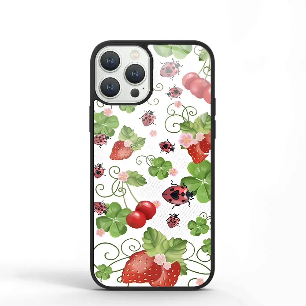 Bugs N' Berries Phone Case For IPhone 11 12 13 14 15 Plus Pro Max Mirror Acrylic PC TPU Cover