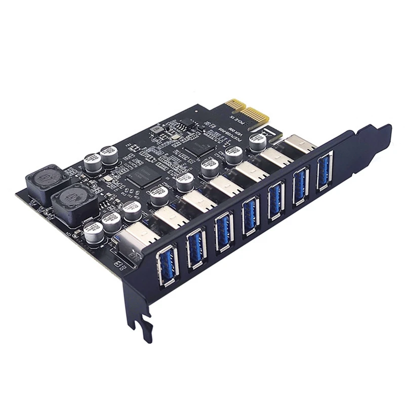 Carte adaptateur PCI Express avec 7 ports, hub USB 3.0, carte Riser, 6 000 cartes, USB 3.2, SEN1 avant