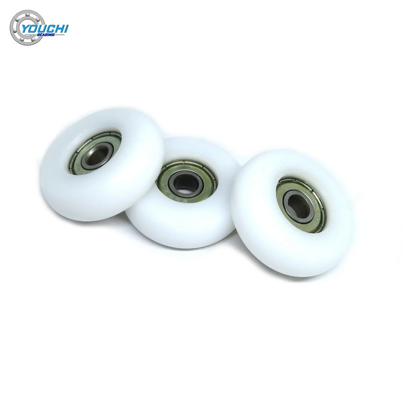 4pcs 6x38x10 Rowing Machine Roller BSR62638-10 OD 38mm POM Rower Wheel Plastic Coated Bearing Wheels 6*38*10