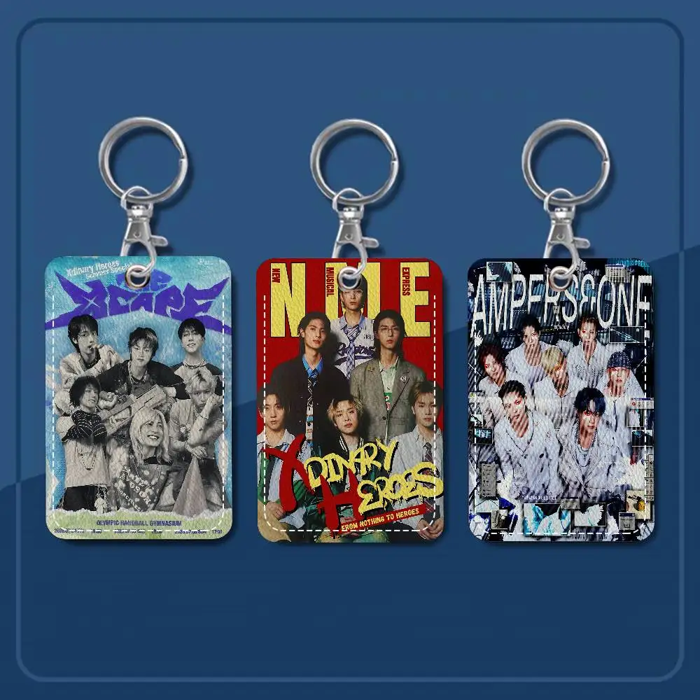 Korean boy Band X-Xdinary kpop H-Heroes Rectangle Keychain Card Holder, Badge Credit Card Holder, Student ID Card Holder