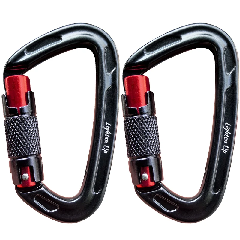 2/5PCS 24KN Outdoor Professionelle Karabiner 7075 Luftfahrt Aluminium Sicherheit Automatische Sperre Mit Zertifikate CE/UIAA – Detail 1