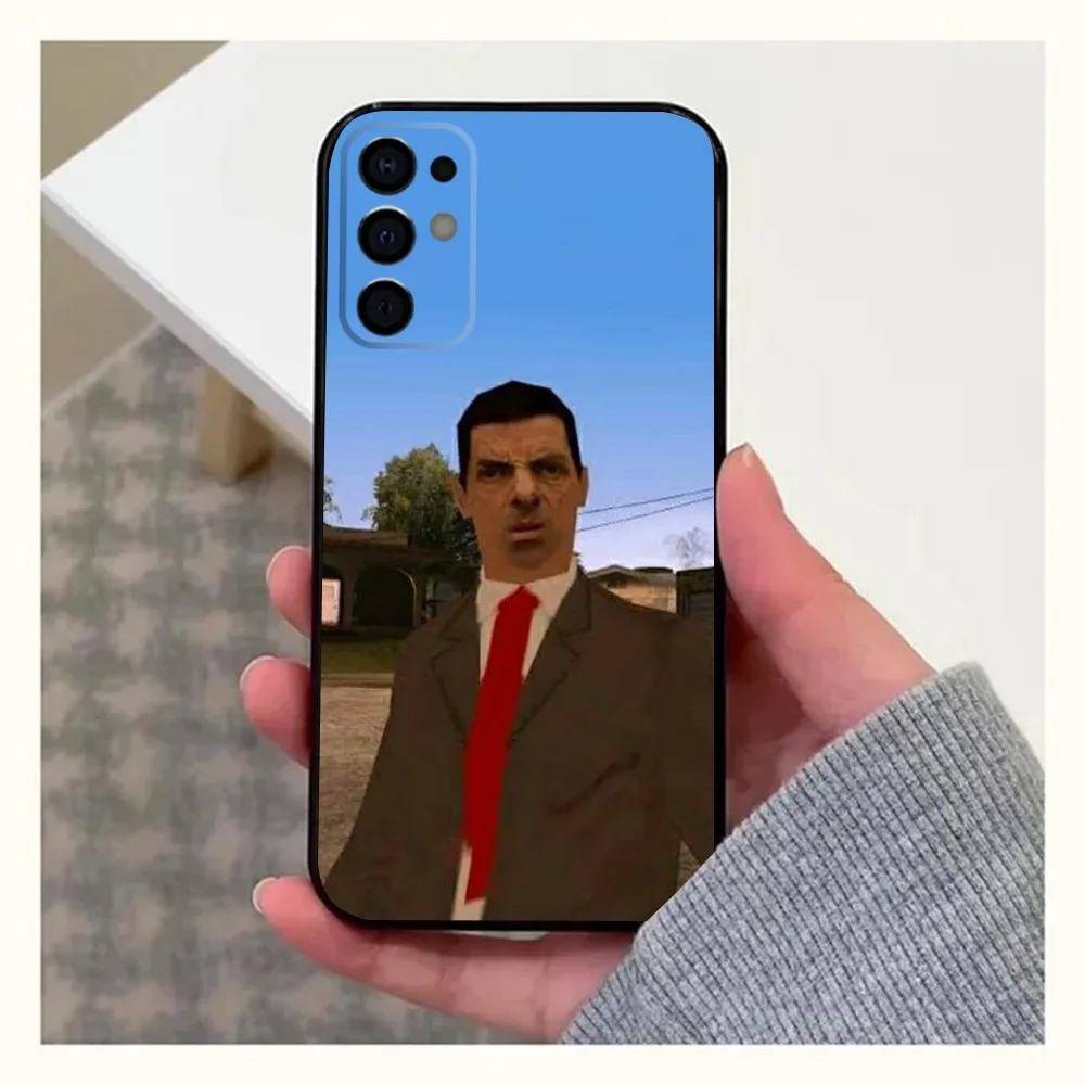 Funny Mr B-BeanS Phone Case For Samsung S25,S24,S21,S22,S23,S30,Ultra,S20,Plus,Fe,Lite,Note,10,9,5G Black Soft Cover