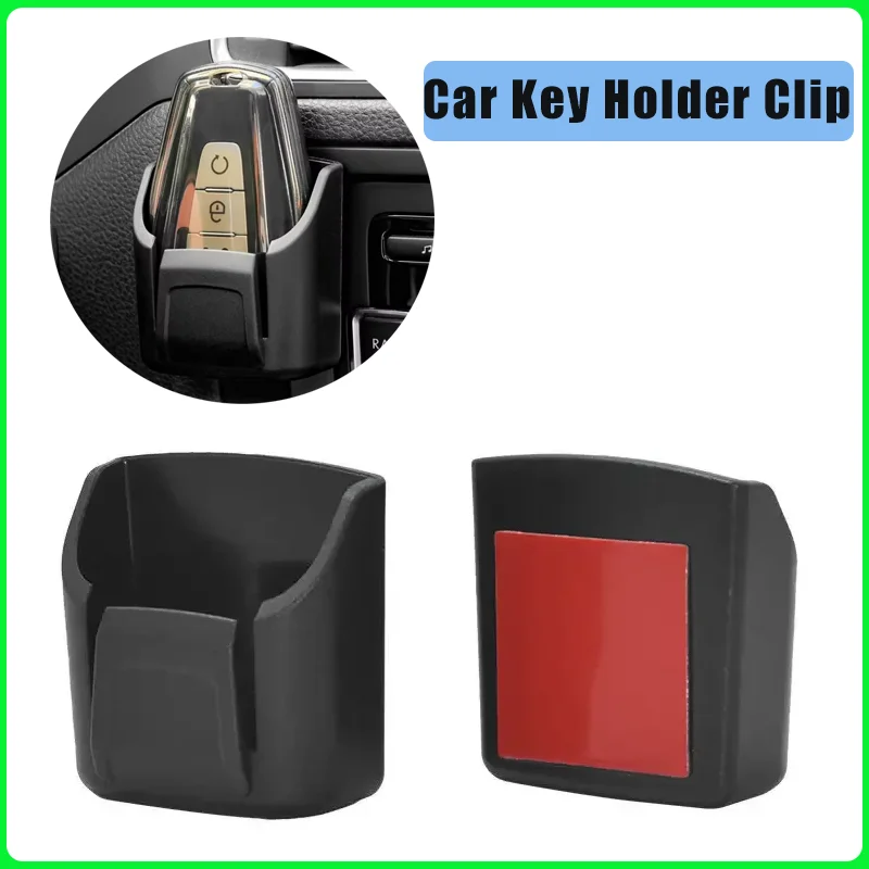 

Car Key Holder Clip Car Interior Storage Box Dashboard Organizer Adhesive Mount For Card Key Rack Universal Fit