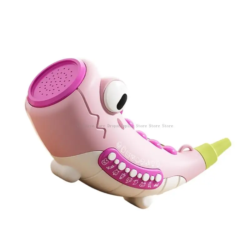 Dinosaurus Hoorn Breath Training Trumpet Kids Electric Horn Toy voor ademtraining