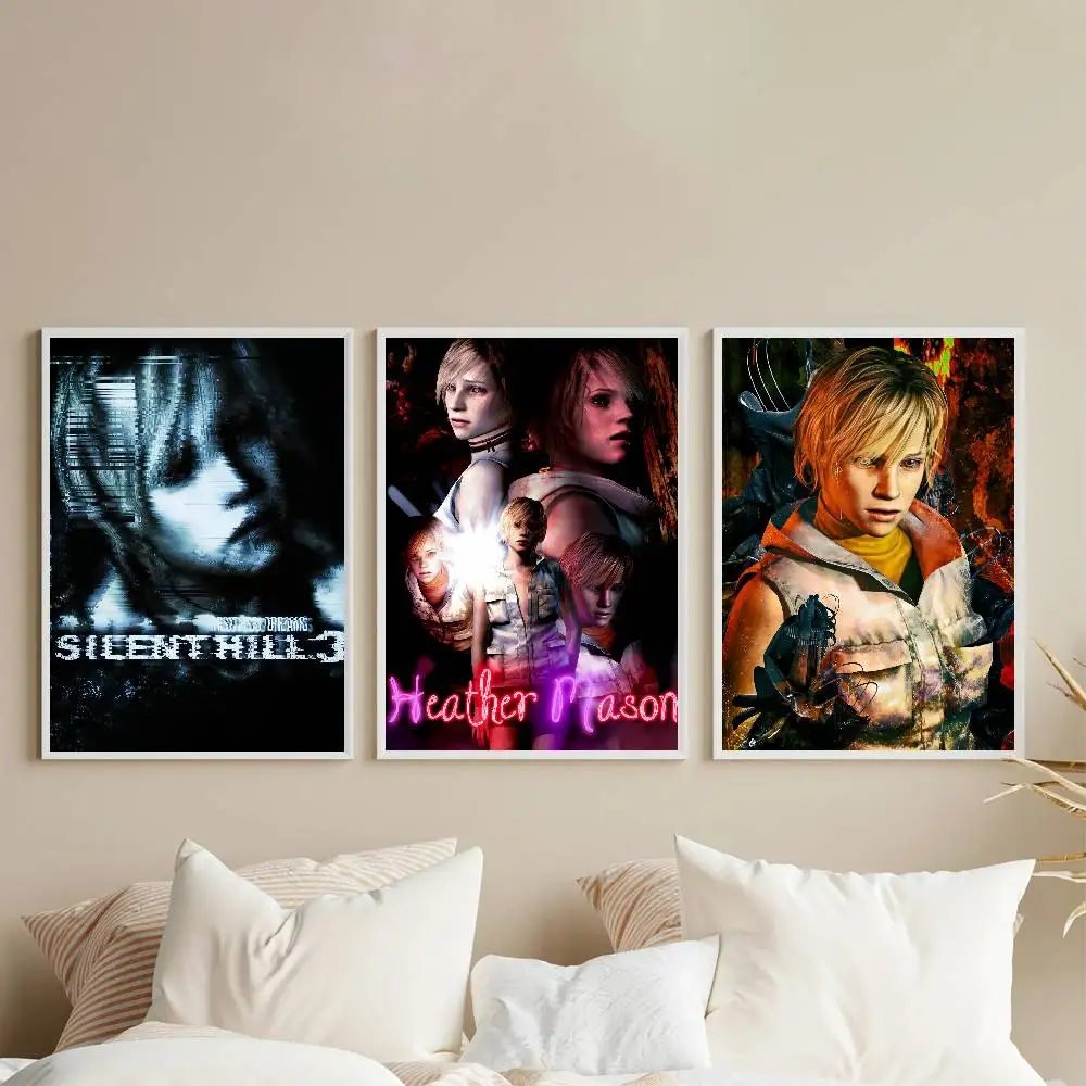 Game S-Silent H-Hills 3 Poster HD Sticky Wall Art Printing Waterproof Home Living Bed Room Bar Aesthetic Decor