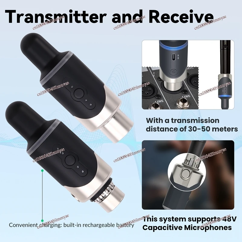 

New-A47Q-New U801 UHF Wireless XLR Transmitter And Receiver Microphone Converter Wireless Microphone For Live Interview/Studio