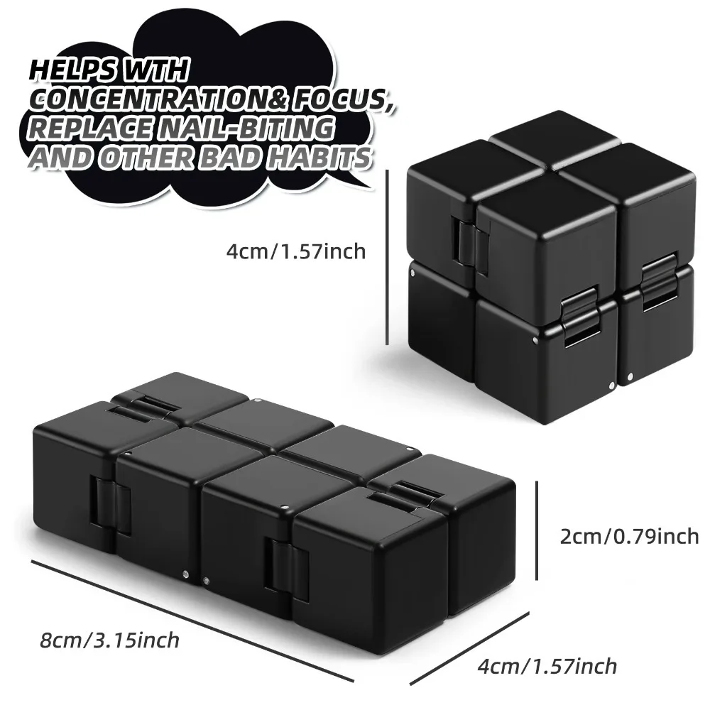 Infinity Cube Sensory Fidget Toy, Fidgeting Game for Kids and Adults, Cool Mini Toy for Stress and Anxiety Relief and Kill Time