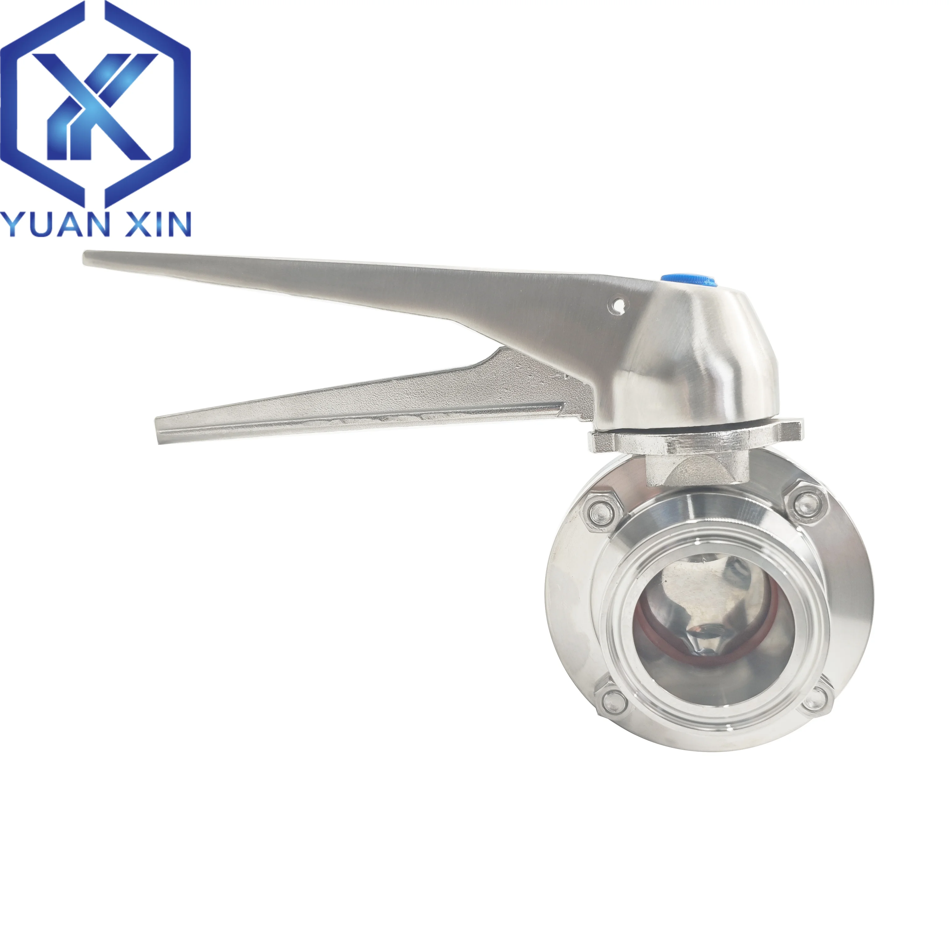 

Клапан-бабочка из нержавеющей стали с тройным зажимом, ручной санитарный клапан-бабочка TC SS304/316L