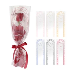 Rose Sleeve Bag, Waterproof Packaging, Flower Floral Bouquet, White Bag, Simple, 20Pcs